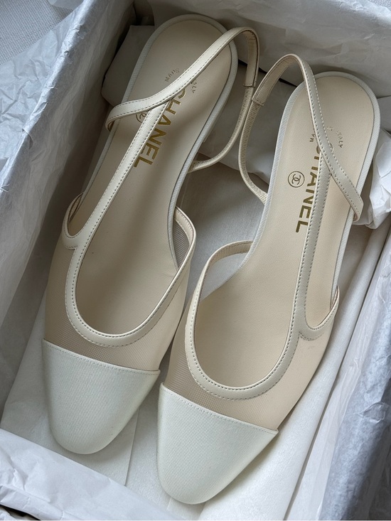 CHANEL Shoes - CHANEL 2026 White Slingback Flats